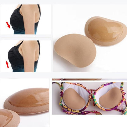 Silicone-Backed Swim Shape Enhancers for Comfortable Support