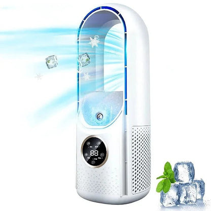 Blade-Free Portable AC Unit - Silent and Effective Cooling for Home/Office