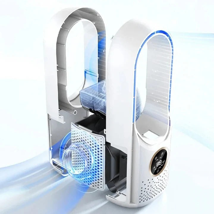 Blade-Free Portable AC Unit - Silent and Effective Cooling for Home/Office
