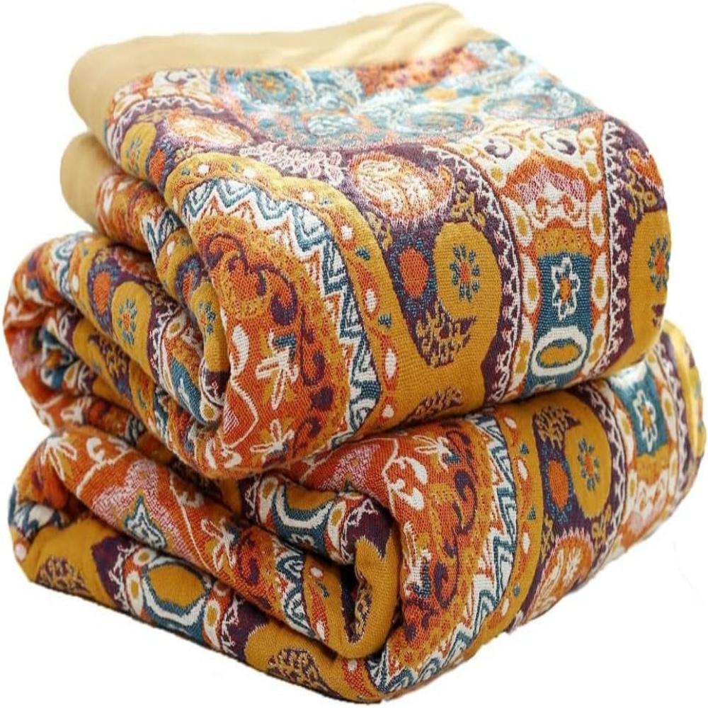 Bohemian Style Reversible Throw Blanket