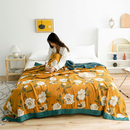 Floral Cotton Quilt – Reversible Design, Soft and Breathable for Year-Round Use
