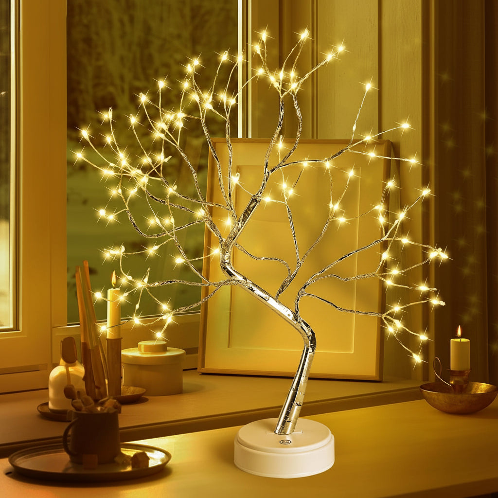 Bonsai Tree Decor Table Lamp – Warm Light LED Design