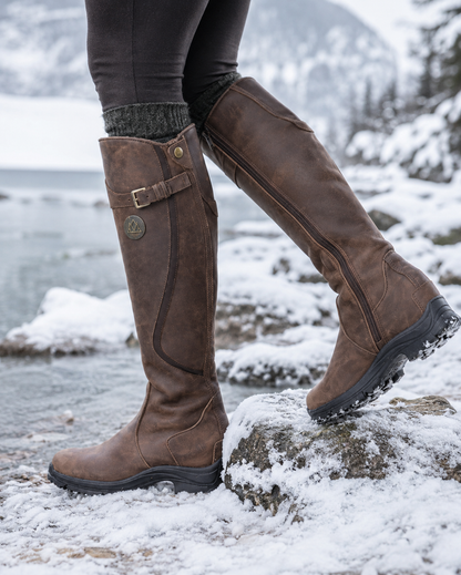 Insulated Snow Boots for Men and Women – Waterproof Synthetic Leather