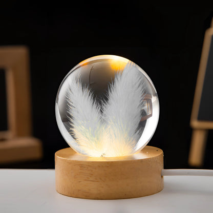 Botanical Night Light – Dandelion Resin Lamp with LED Base