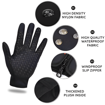 Touchscreen Winter Gloves for Cycling with Windproof Exterior