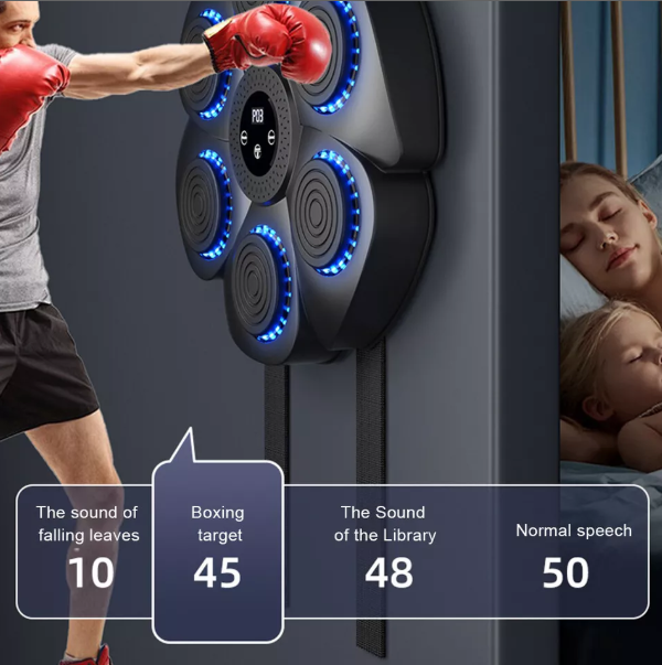 Fitness Coordination Boxing Pad with Interactive Music and Target Zones