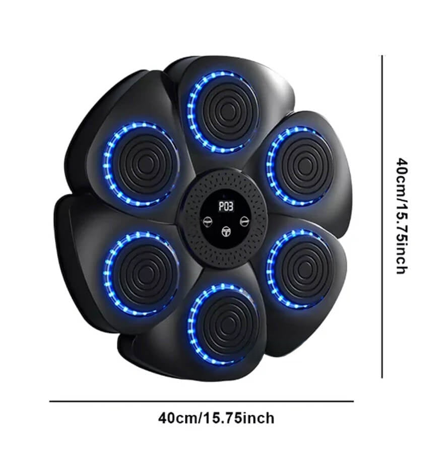 Fitness Coordination Boxing Pad with Interactive Music and Target Zones