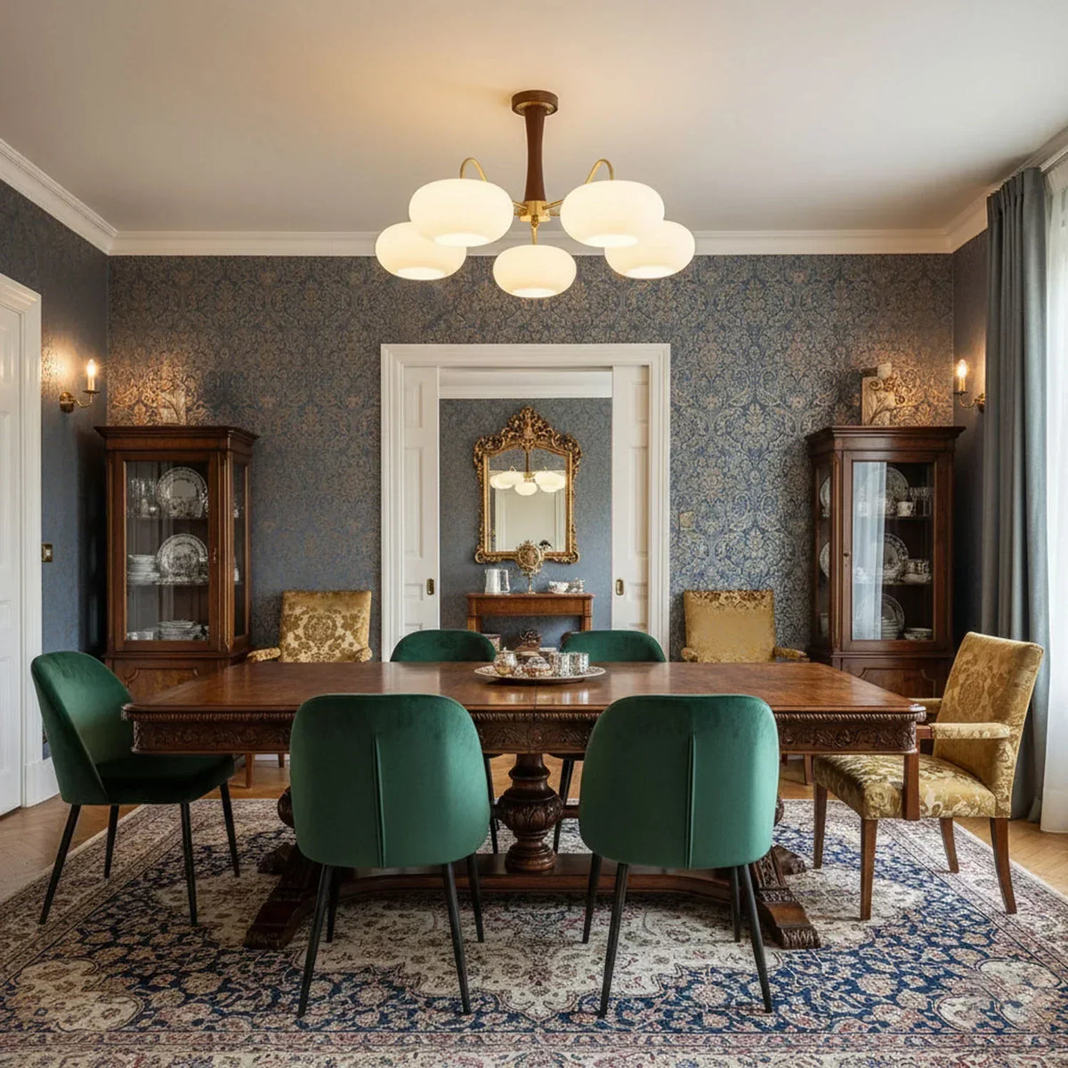 Ceiling Light in Vintage Style with Persimmon Finish