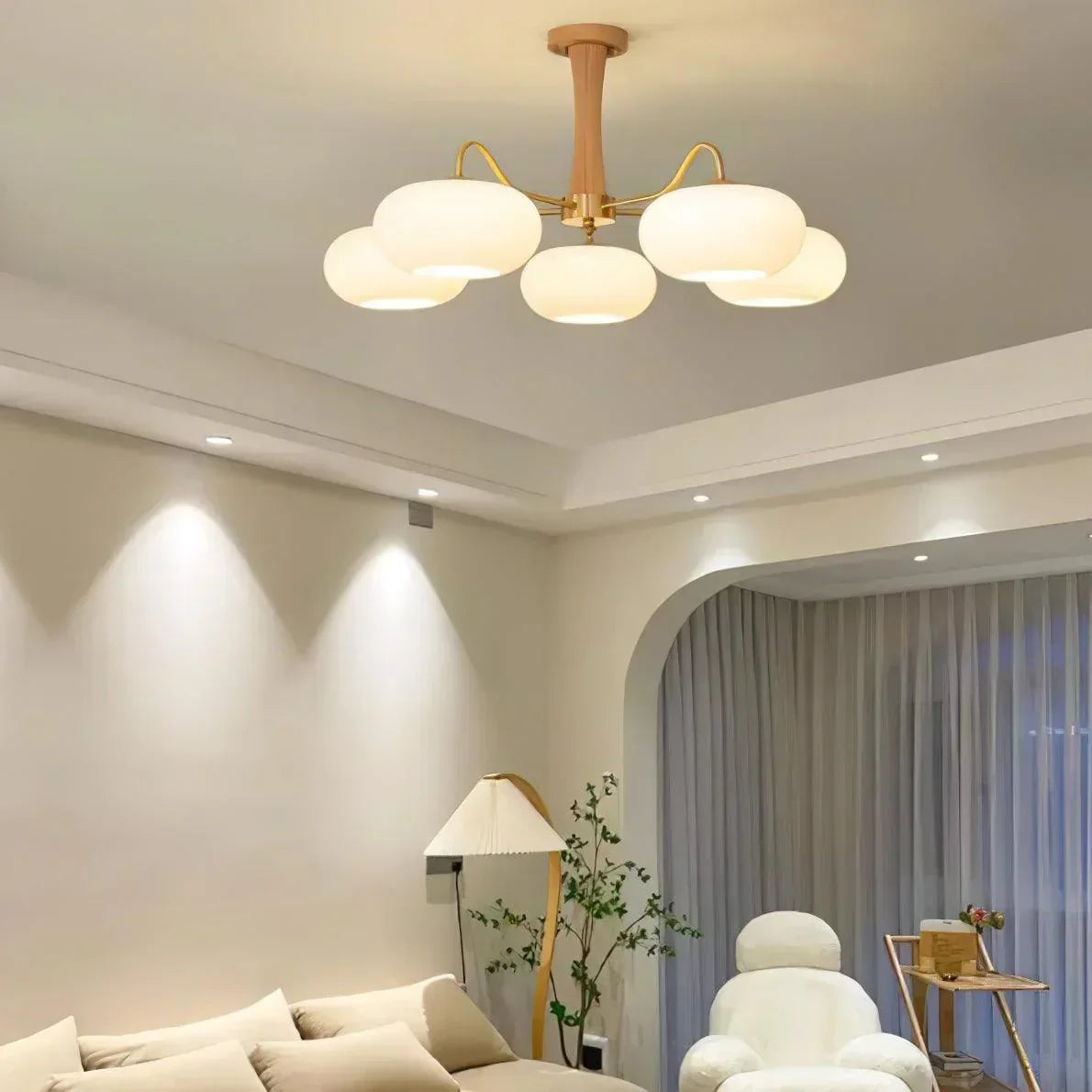 Ceiling Light in Vintage Style with Persimmon Finish