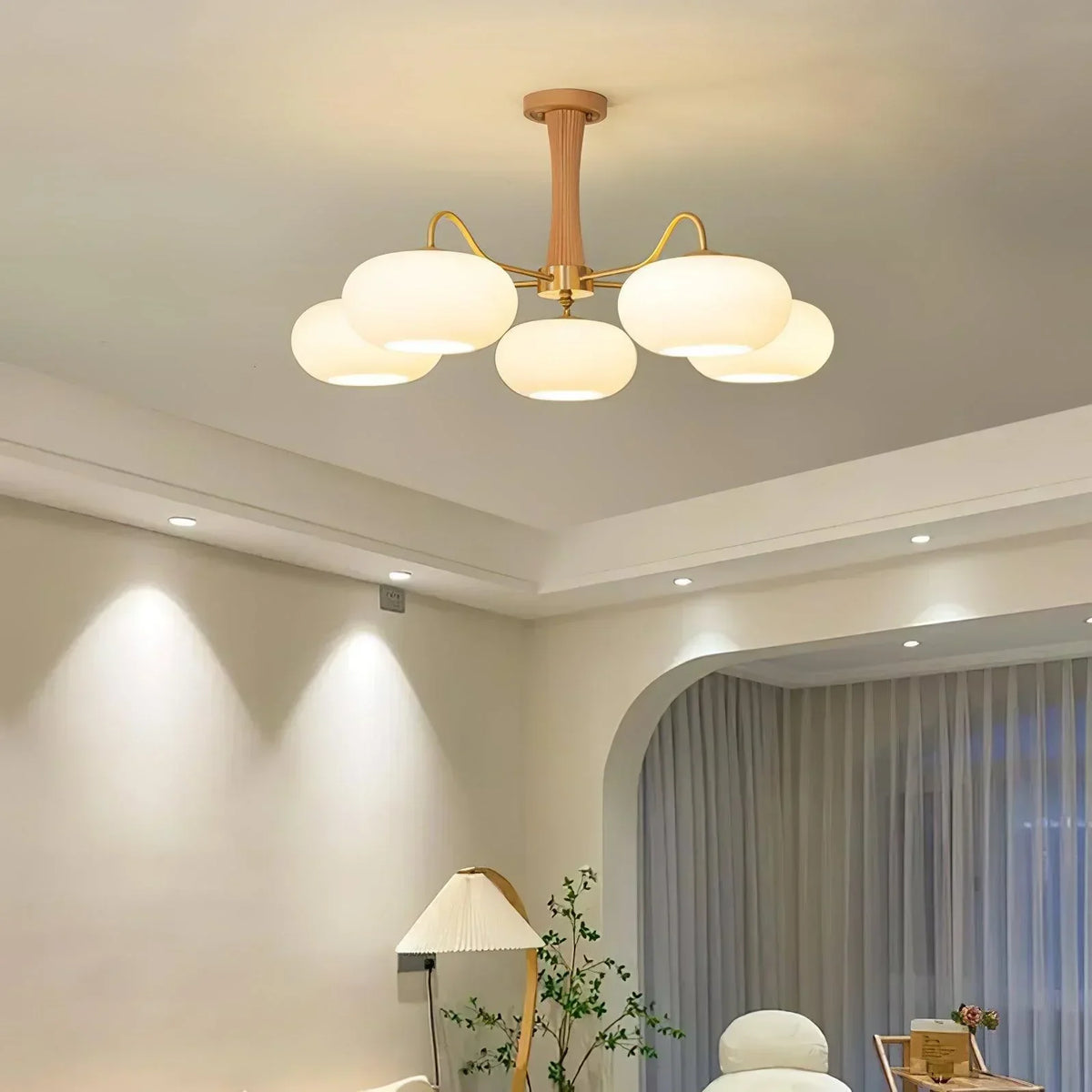 Ceiling Light in Vintage Style with Persimmon Finish