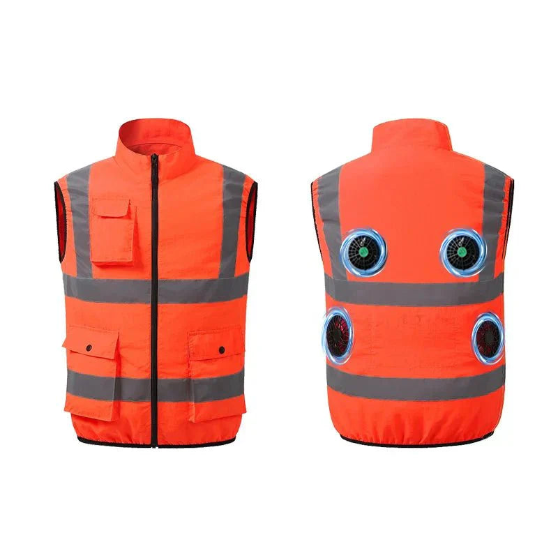 Cooling Vest with Integrated Fan for Outdoor Comfort - Lightweight Design