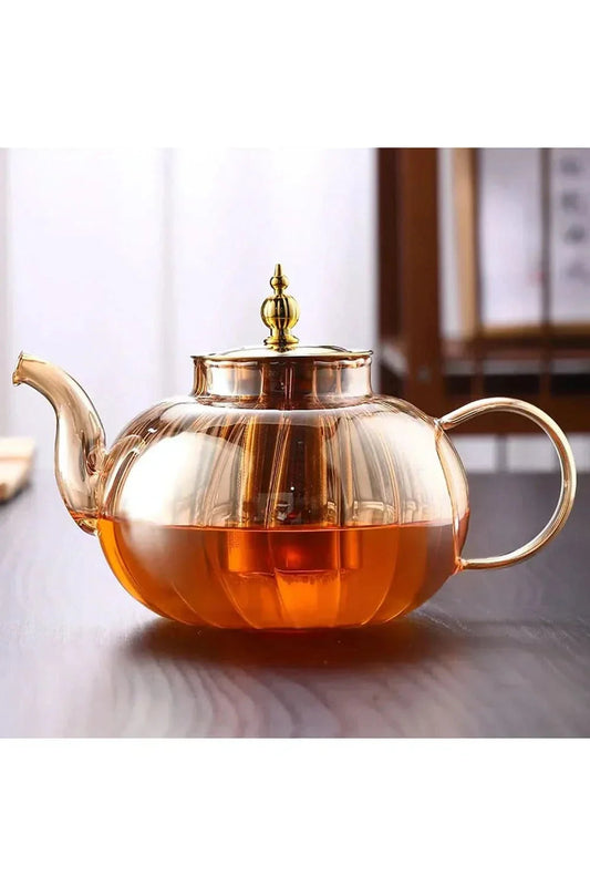 1200ml Glass Teapot with Infuser and Lid for Loose Leaf Tea