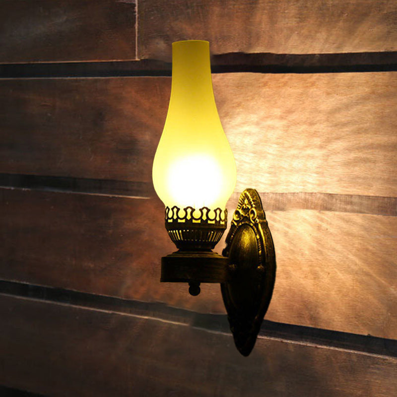 Bronze Finish Wall Sconce Light Fixture in Vintage Industrial Style