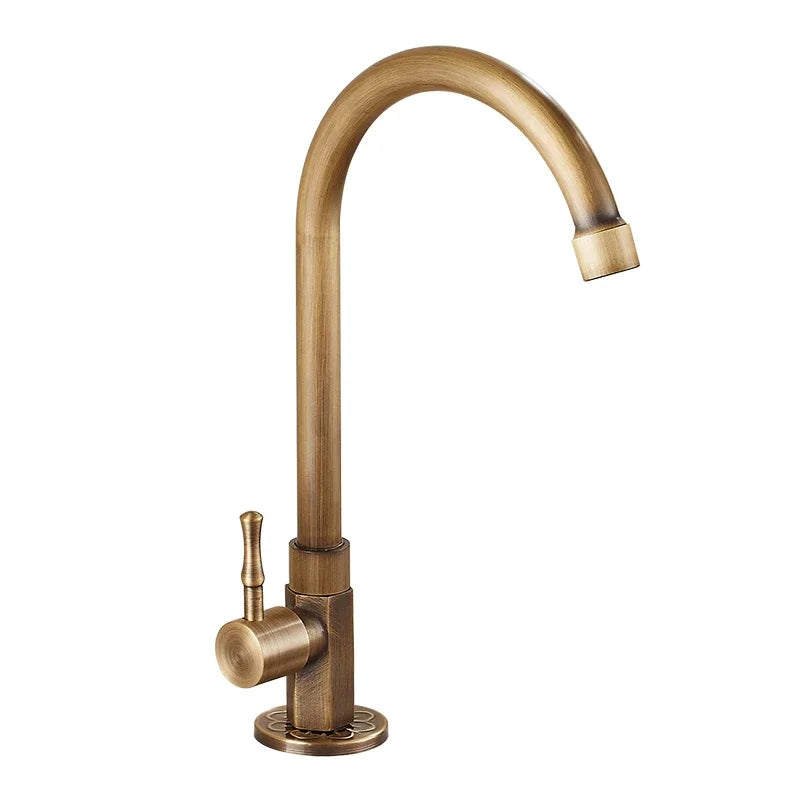 Gooseneck Faucet for Vintage-Style Kitchen