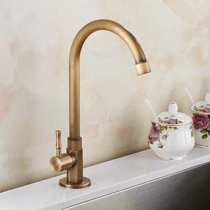 Gooseneck Faucet for Vintage-Style Kitchen