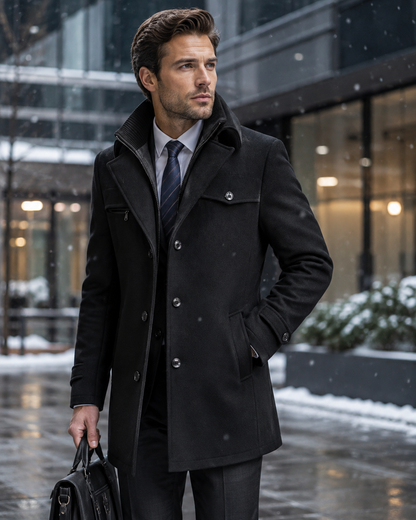 Men's Waterproof Winter Jacket - Warm Business Coat, Sizes S to 3XL
