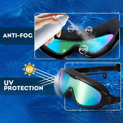 Wide-View Swim Goggles with Anti-Fog Technology
