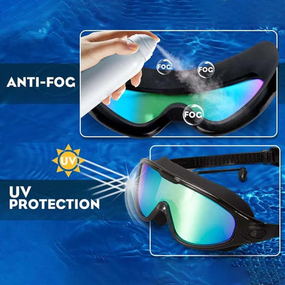 Adult Swim Goggles with 180-Degree Vision, Anti-Fog and Silicone Seals