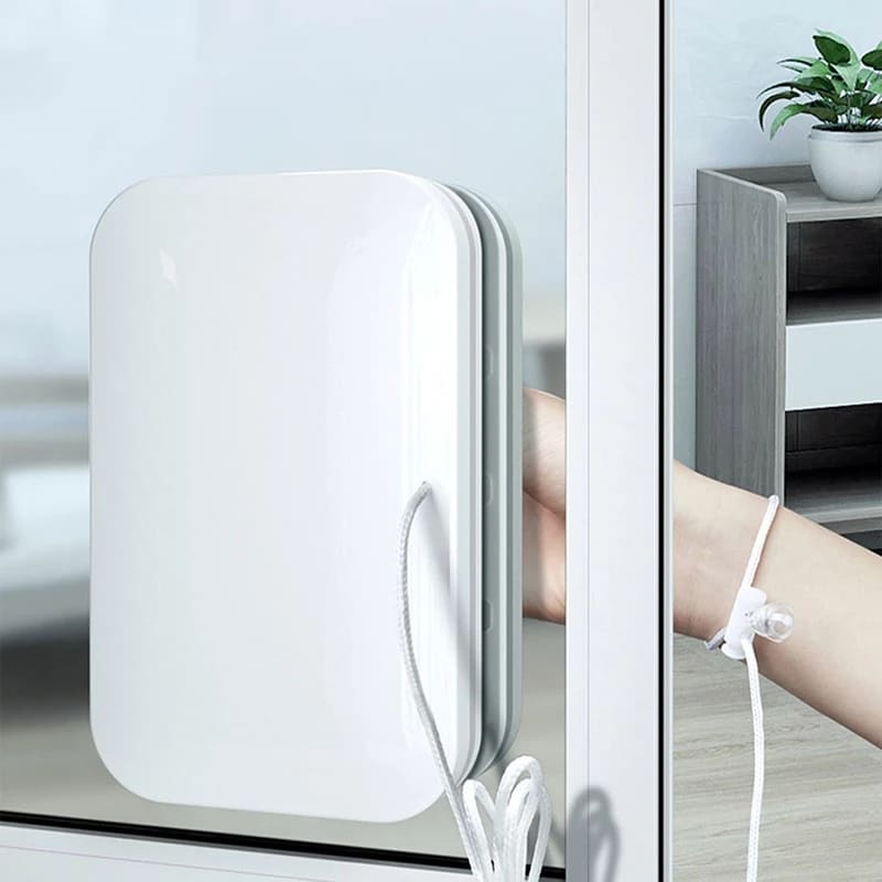 Smart Magnetic Window Cleaner with Dual Action Pads & Safety Line