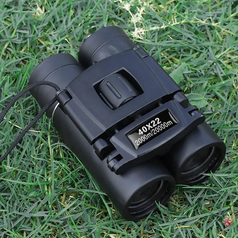 Compact Binoculars with Infrared Coating, 40x Magnification, Foldable