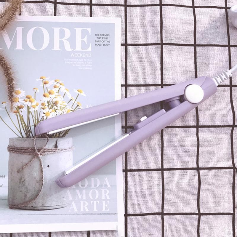 Compact Ceramic Hair Styler with Fast Heat Up and Dual Functionality