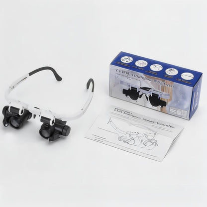 Dual LED Light Magnifier with Four Replaceable Lenses