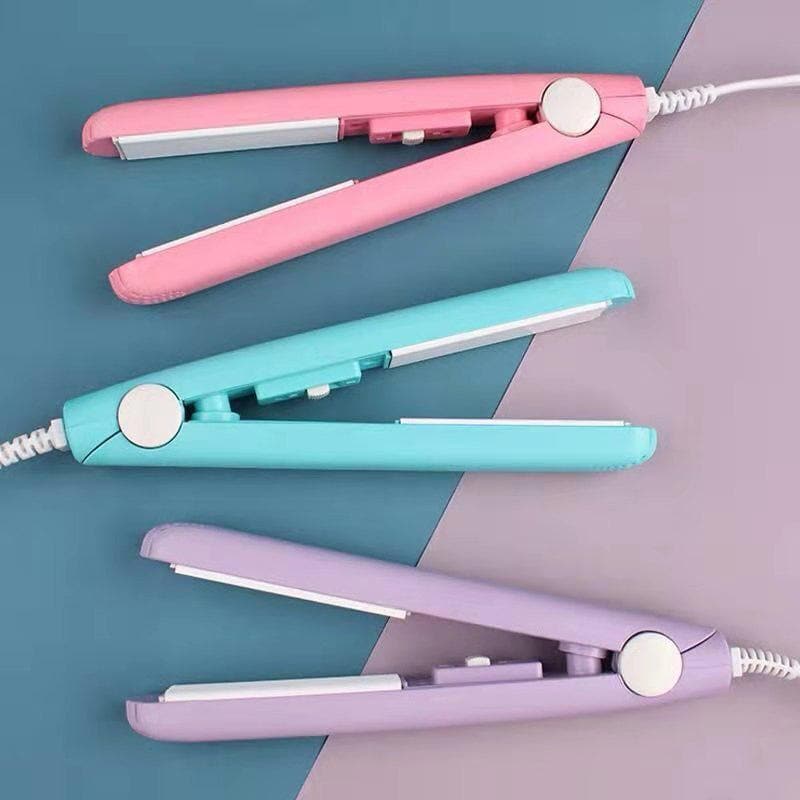 Compact Ceramic Hair Styler with Fast Heat Up and Dual Functionality