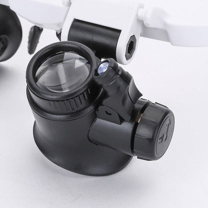 Dual LED Light Magnifier with Four Replaceable Lenses