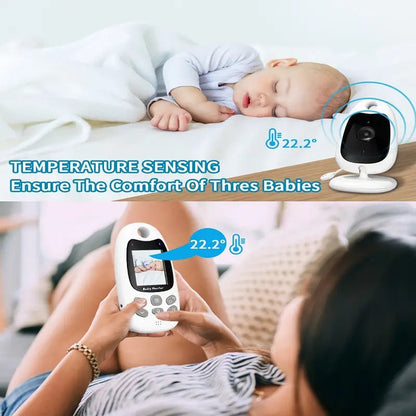 Audio and Video Baby Monitor with 3.5-Inch Color Display, Night Vision, Two-Way Communication, 300m Range