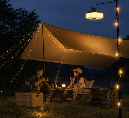 Rechargeable Magnetic Tent Light Strip with Power Bank – Waterproof Camping String Lights for Outdoors
