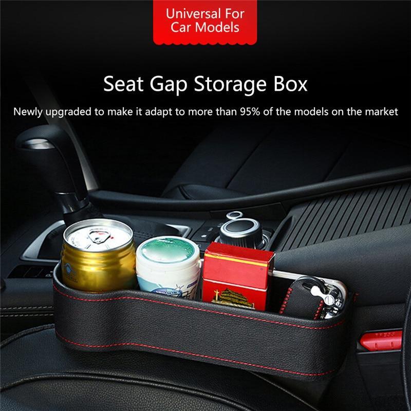 Universal Organizer for Car Seat Gaps – Faux Leather Storage Solution