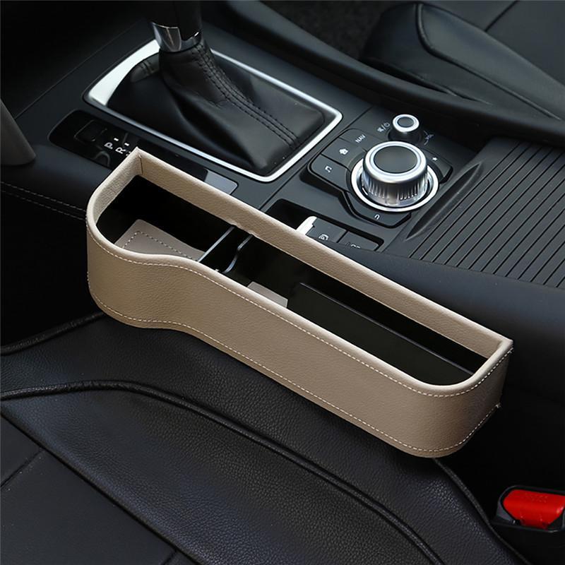 Universal Organizer for Car Seat Gaps – Faux Leather Storage Solution