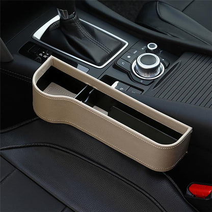 Universal Organizer for Car Seat Gaps – Faux Leather Storage Solution