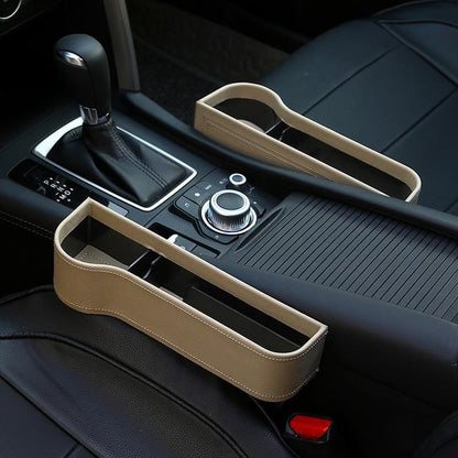 Universal Organizer for Car Seat Gaps – Faux Leather Storage Solution