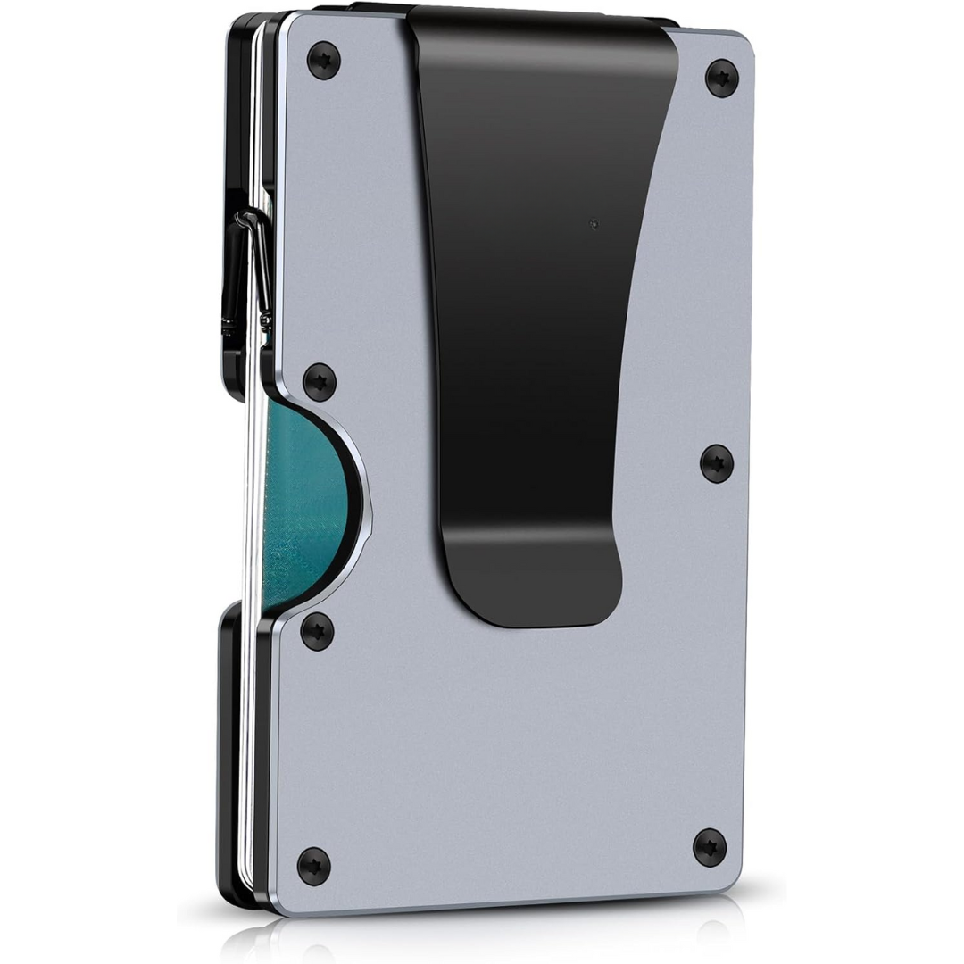 Compact Wallet with RFID Protection and Sturdy Money Clip