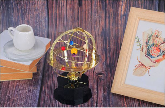 5-Planet Mechanical Orrery Model - Solar System Decorative Piece