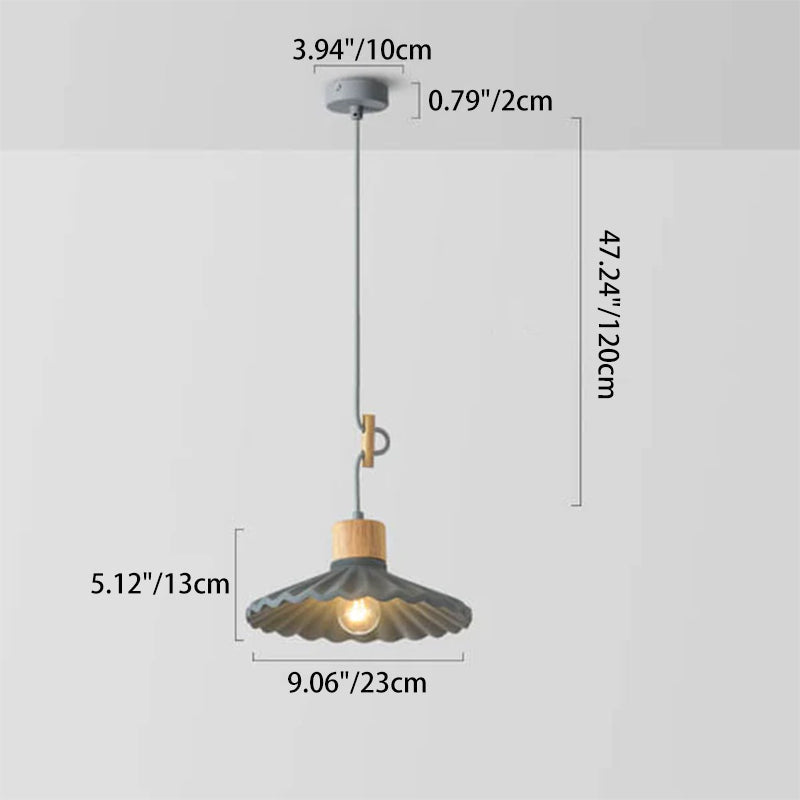 Stylish Pendant Light Fixture with Modern Scalloped Design