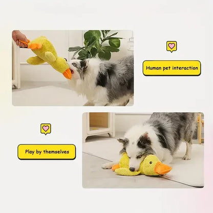 Squeaky Duck Companion Toy for Dogs with Reinforced Design