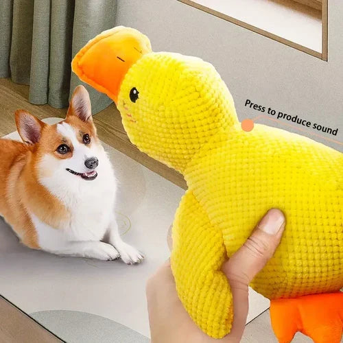 Squeaky Duck Companion Toy for Dogs with Reinforced Design