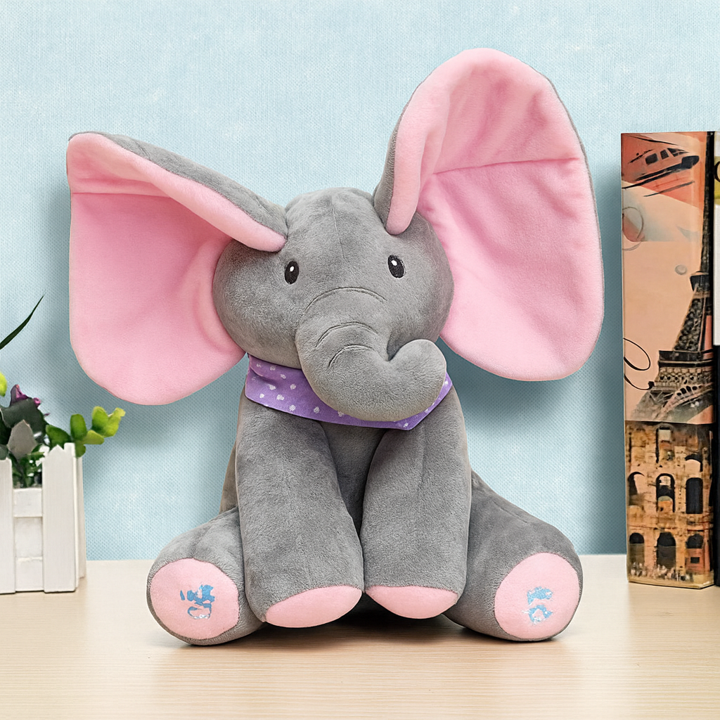Delightful Elephant Cuddle Buddy with Flapping Ears and Sounds