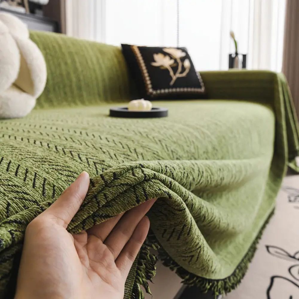 Contemporary Sofa Slipcover with Textured Design