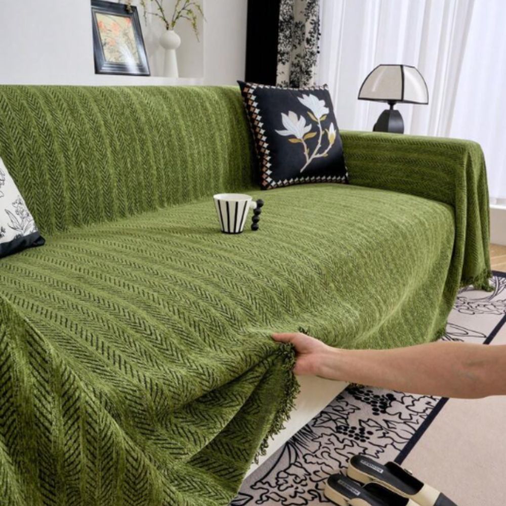 Contemporary Sofa Slipcover with Textured Design