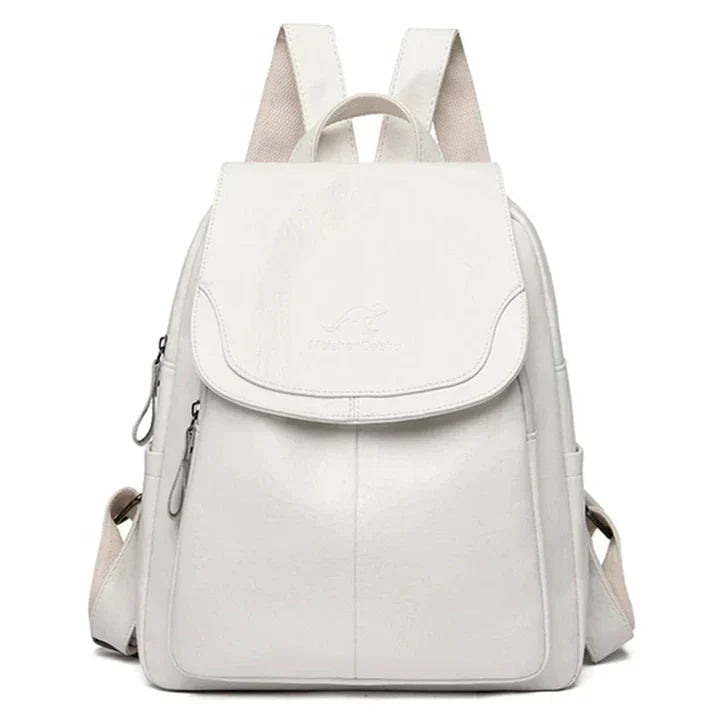 Versatile Backpack in Faux Leather with Adjustable Straps for Daily Wear