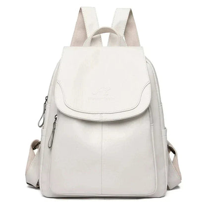 Versatile Backpack in Faux Leather with Adjustable Straps for Daily Wear