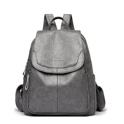 Versatile Backpack in Faux Leather with Adjustable Straps for Daily Wear