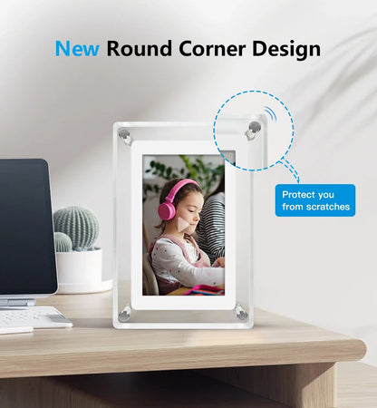 HD IPS Digital Photo Frame | Elegant Acrylic Design for Your Memories