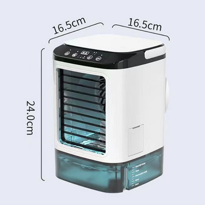 Compact Air Conditioner with Ice Tray and 3 Adjustable Speeds for Home and Travel