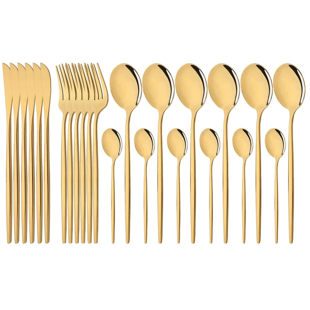 Stylish Pink Stainless Steel Utensil Set for Comfortable Dining
