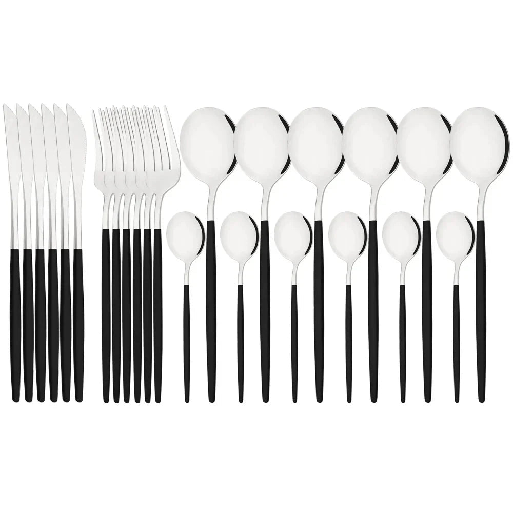 Stylish Pink Stainless Steel Utensil Set for Comfortable Dining