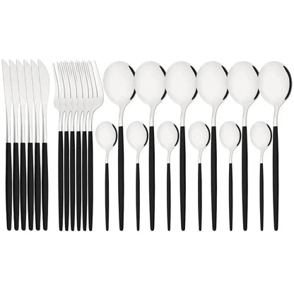 Stylish Pink Stainless Steel Utensil Set for Comfortable Dining